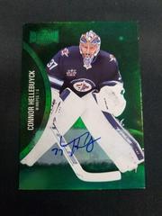 Connor Hellebuyck [Green Autograph] #104 Hockey Cards 2021 Skybox Metal Universe Prices