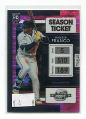 Wander Franco [Pink] #1 Baseball Cards 2022 Panini Chronicles Contenders Optic Prices