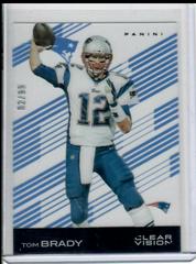 Tom Brady [White Jersey Blue] #40 Football Cards 2015 Panini Clear Vision Prices