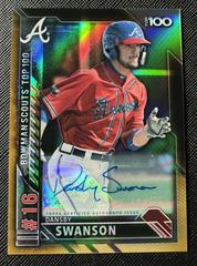 Dansby Swanson [Autograph] #BTP-16 Baseball Cards 2016 Bowman Scouts' Top 100 Prices