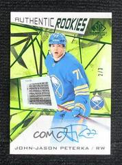 John Jason Peterka [Green Autograph Tag] Hockey Cards 2021 SP Game Used Prices