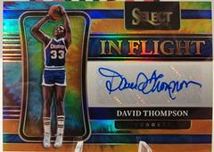 David Thompson [Tie Dye Prizm] #IF-DTH Basketball Cards 2021 Panini Select In Flight Signatures Prices
