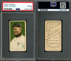 Arlie Latham Baseball Cards 1909 T206 Tolstoi Prices