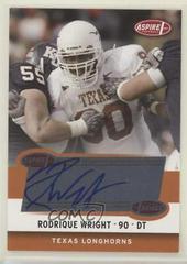 Rodrique Wright [Autograph] Football Cards 2006 Sage Aspire Prices