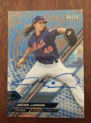 Jacob deGrom [Autograph Blue Rainbow] #JDE Baseball Cards 2017 Topps High Tek Prices