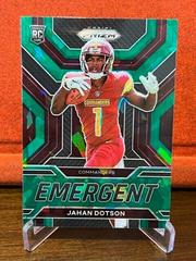 Jahan Dotson [Green Ice] #E-10 Football Cards 2022 Panini Prizm Emergent Prices