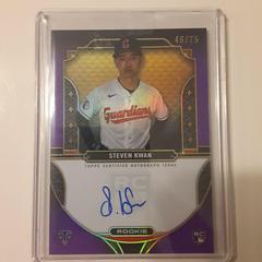 Steven Kwan [Amethyst] #RA-KW Baseball Cards 2022 Topps Triple Threads Rookie Autographs Prices