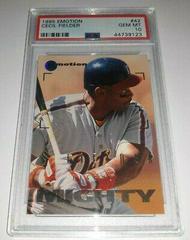 Cecil Fielder #42 Baseball Cards 1995 Emotion Prices