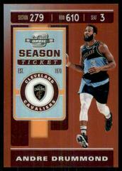 Andre Drummond [Red] #27 Basketball Cards 2019 Panini Contenders Optic Prices