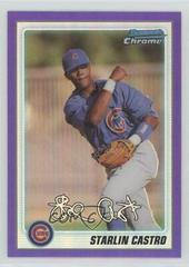 Starlin Castro [Purple Refractor] #BCP100 Baseball Cards 2010 Bowman Chrome Prospects Prices