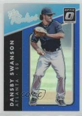 Dansby Swanson [Blue] Baseball Cards 2017 Panini Donruss Optic the Rookies Prices