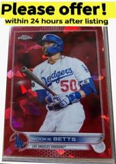 Mookie Betts [Red] #50 Baseball Cards 2022 Topps Chrome Sapphire Prices