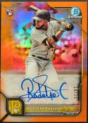 Rodolfo Castro [Orange Refractor] #CRA-RC Baseball Cards 2022 Bowman Chrome Rookie Autographs Prices