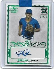 Brennen Davis [Green] #A-BD1 Baseball Cards 2020 Leaf Trinity Autographs Prices