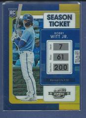 Bobby Witt Jr. [Gold] #19 Baseball Cards 2022 Panini Chronicles Contenders Optic Prices