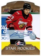 Colby Barlow [Autograph] Hockey Cards 2022 Upper Deck CHL 2021-22 Star Rookies Prices