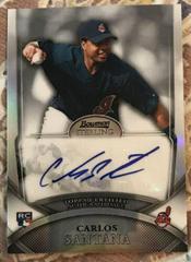 Carlos Santana [Refractor Autograph] #25 Baseball Cards 2010 Bowman Sterling Prices