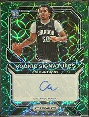 Cole Anthony [Choice Green Prizm] Basketball Cards 2020 Panini Prizm Rookie Signatures Prices
