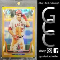 Mike Trout [Gold Refractor] #31 Baseball Cards 2014 Bowman Chrome Prices