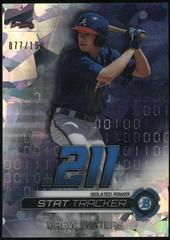 Drew Waters [Atomic Refractor] Baseball Cards 2019 Bowman Chrome Stat Tracker Prices
