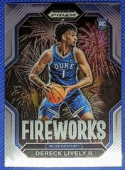 Dereck Lively II #15 Basketball Cards 2023 Panini Prizm Draft Picks Fireworks Prices