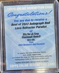 Elly De LA Cruz [Red Lava] #B22-EDL Baseball Cards 2022 Bowman's Best of Autographs Prices