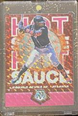 Ronald Acuna Jr. [Pink Fluorescent] Baseball Cards 2021 Panini Mosaic Hot Sauce Prices