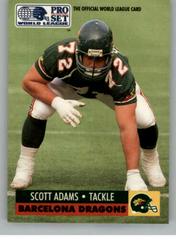 Scott Adams #30 Football Cards 1991 Pro Set Wlaf Prices