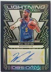 Will Barton #LSS-WBT Basketball Cards 2021 Panini Obsidian Lightning Strike Signatures Prices