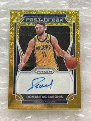 Domantas Sabonis [Gold] #FB-DSB Basketball Cards 2021 Panini Prizm Fast Break Autographs Prices