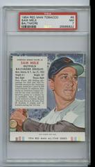 Sam Mele [Baltimore] Baseball Cards 1954 Red Man Tobacco Prices