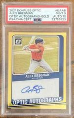 Alex Bregman [Gold] #OA-AB Baseball Cards 2021 Panini Donruss Optic Autographs Prices
