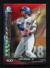 Lewis Brinson [Red Refractor] Baseball Cards 2017 Bowman Scouts' Top 100 Prices