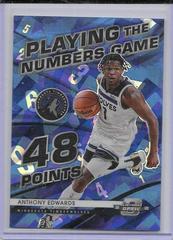 Anthony Edwards [Blue Ice] Basketball Cards 2021 Panini Contenders Optic Playing the Numbers Game Prices