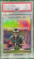 DeVonta Smith [Green] #RE-5 Football Cards 2021 Panini Illusions Rookie Endorsements Autographs Prices