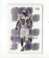 Randy Moss Football Cards 2000 SP Authentic Supremacy Prices
