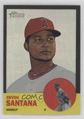 Ervin Santana [Black Refractor] Baseball Cards 2012 Topps Heritage Chrome Prices