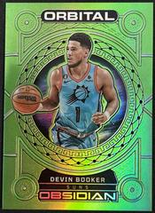 Devin Booker [Green Flood] #13 Basketball Cards 2022 Panini Obsidian Orbital Prices