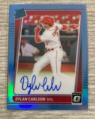 Dylan Carlson [Carolina Blue] #RRS-DC Baseball Cards 2021 Panini Donruss Optic Rated Rookie Signatures Prices