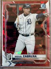 Miguel Cabrera [Red] #44 Baseball Cards 2021 Bowman Chrome Sapphire Prices