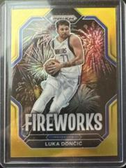 Luka Doncic [Gold] #24 Basketball Cards 2022 Panini Prizm Fireworks Prices