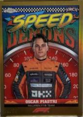 Oscar Piastri [Gold Refractor] #SD-OP Racing Cards 2023 Topps Chrome Formula 1 Speed Demons Prices