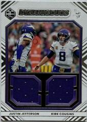 Justin Jefferson, Kirk Cousins [Silver] Football Cards 2022 Panini Limited Dynamic Duos Prices