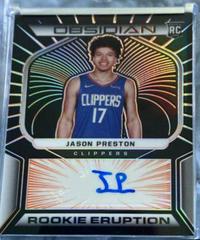 Jason Preston [Orange] Basketball Cards 2021 Panini Obsidian Rookie Eruption Signatures Prices