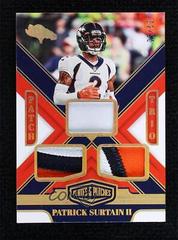 Patrick Surtain II [Gold] #PT-PS Football Cards 2023 Panini Plates and Patches Patch Trio Prices