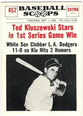 T. Kluszewski Stars [In 1st Series Game Win] #457 Baseball Cards 1961 NU Card Scoops Prices