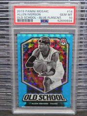 Allen Iverson [Blue Fluorescent] Basketball Cards 2019 Panini Mosaic Old School Prices