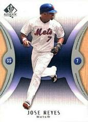 Jose Reyes #31 Baseball Cards 2007 SP Authentic Prices
