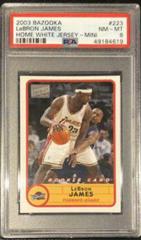 LeBron James [Home White Jersey Mini] #223 Basketball Cards 2003 Bazooka Prices