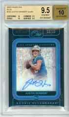 Justin Herbert [Autograph Blue] #103 Football Cards 2020 Panini One Prices
